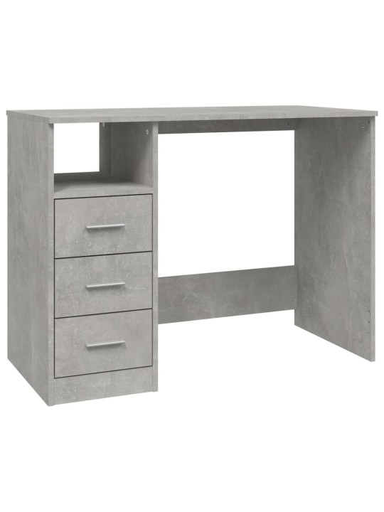 Psací stůl se zásuvkami betonově šedý 102x45x148 cm kompozit