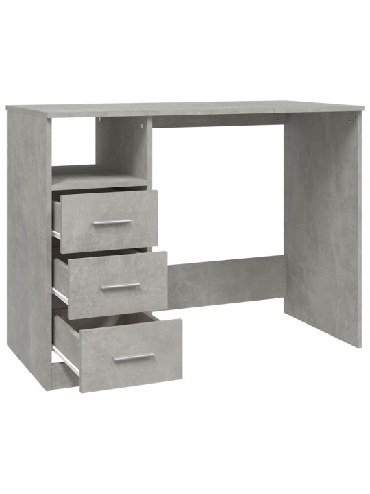 Psací stůl se zásuvkami betonově šedý 102x45x148 cm kompozit