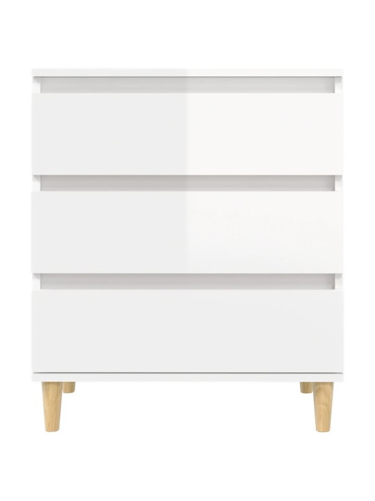 Příborník bílý s vysokým leskem 60x35x70 cm kompozitní dřevo