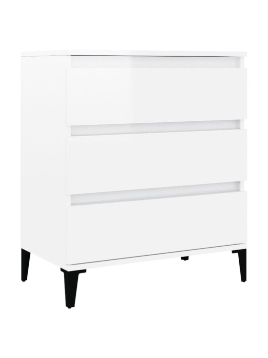 Příborník bílý s vysokým leskem 60x35x70 cm kompozitní dřevo