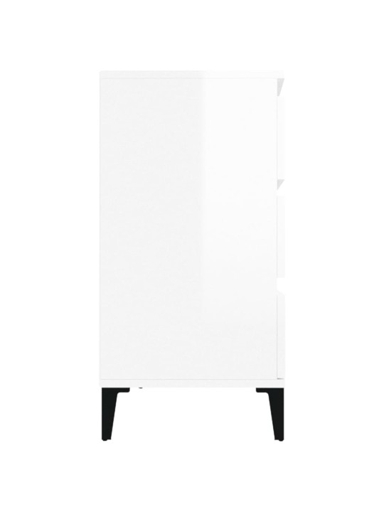 Příborník bílý s vysokým leskem 60x35x70 cm kompozitní dřevo