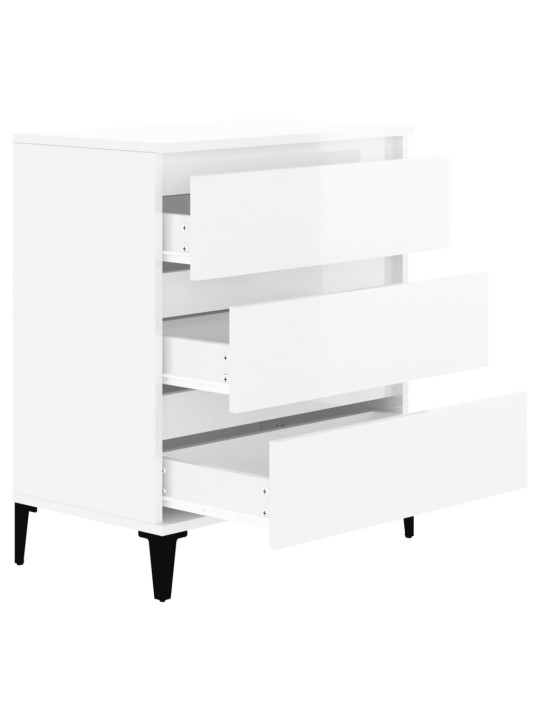 Příborník bílý s vysokým leskem 60x35x70 cm kompozitní dřevo