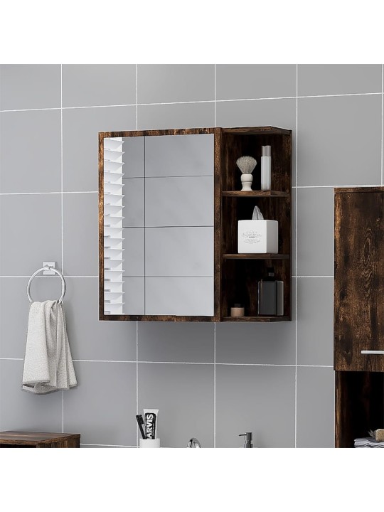 Koupelnová zrcadlová skříňka kouřový dub 62,5 x 20,5 x 64 cm