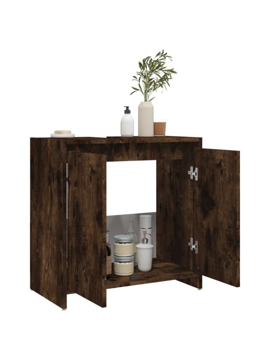 Koupelnová skříňka kouřový dub 60 x 33 x 61 cm kompozitní dřevo