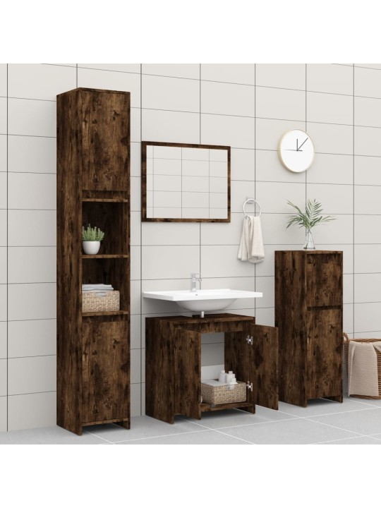 Koupelnová skříňka kouřový dub 60 x 33 x 61 cm kompozitní dřevo