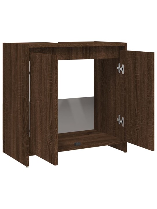 Koupelnová skříňka hnědý dub 60 x 33 x 61 cm kompozitní dřevo