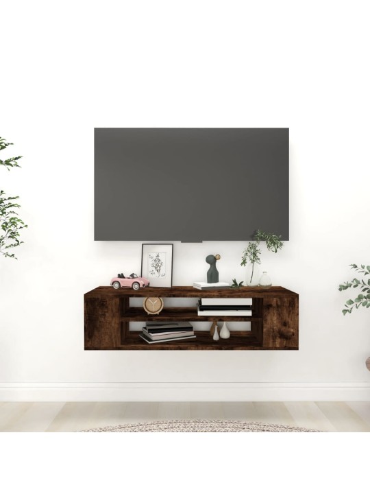 Závěsná tv skříňka kouřový dub 100x30x26,5 cm kompozitní dřevo
