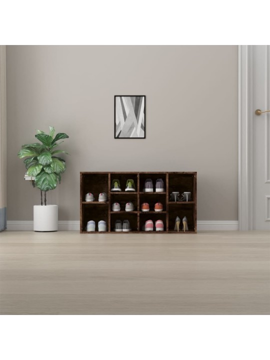 Lavice s botníkem kouřový dub 103x30x54,5 cm kompozitní dřevo