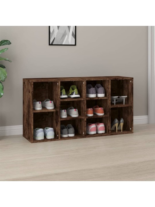 Lavice s botníkem kouřový dub 103x30x54,5 cm kompozitní dřevo