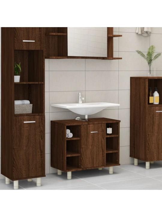 Koupelnová skříňka hnědý dub 60 x 32 x 53,5 cm kompozitní dřevo