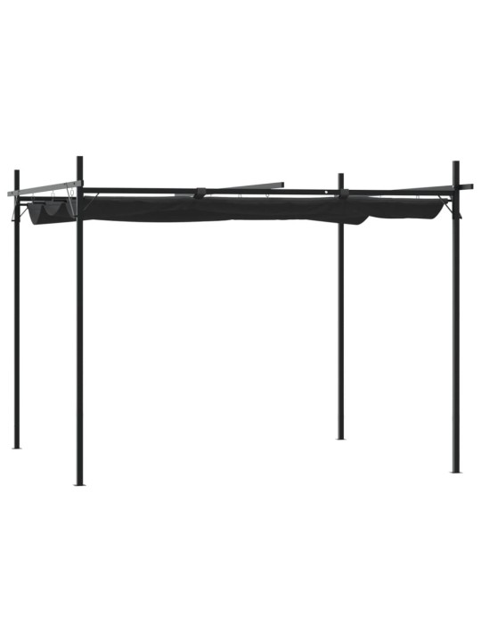 Pergola se zatahovací střechou antracitová 295 x 292 x 230 cm