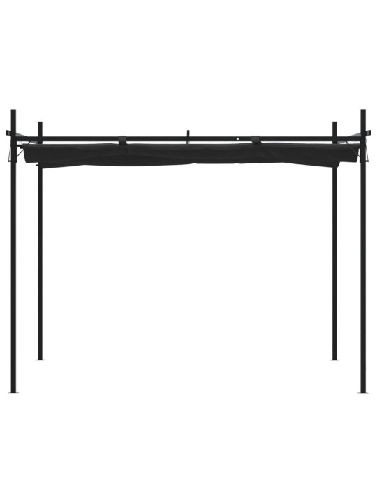 Pergola se zatahovací střechou antracitová 295 x 292 x 230 cm