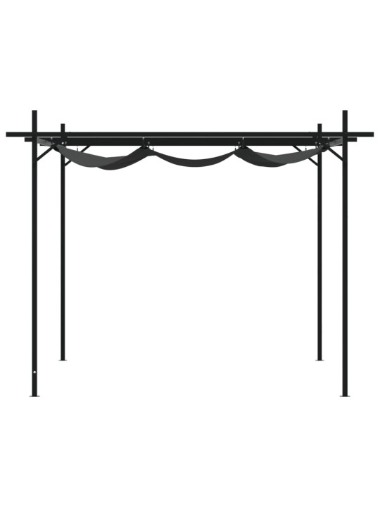 Pergola se zatahovací střechou antracitová 295 x 292 x 230 cm