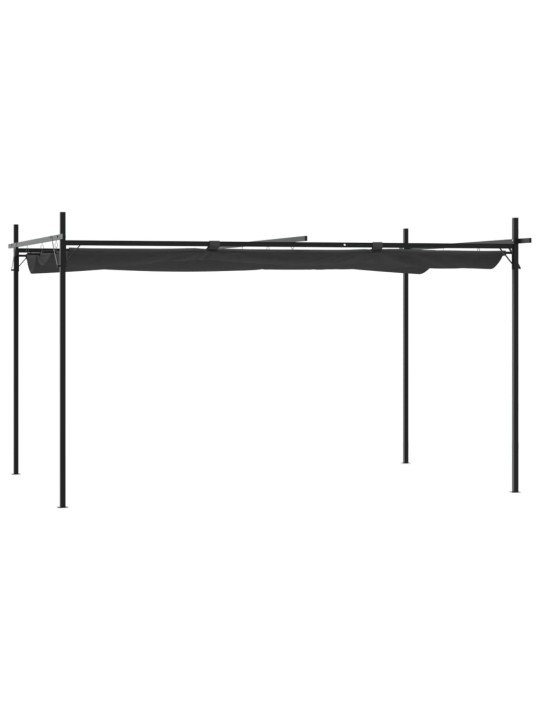 Pergola se zatahovací střechou antracitová 395 x 292 x 230 cm