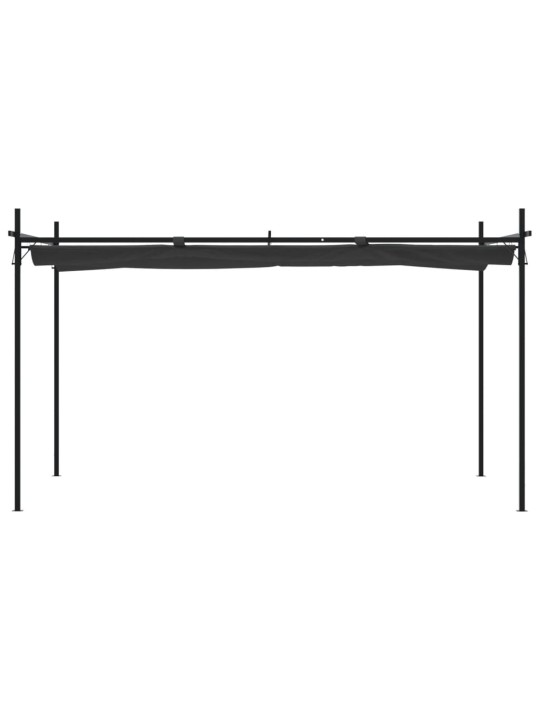 Pergola se zatahovací střechou antracitová 395 x 292 x 230 cm