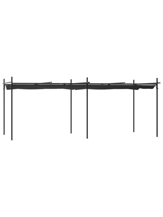 Pergola se zatahovací střechou antracitová 589 x 292 x 230 cm