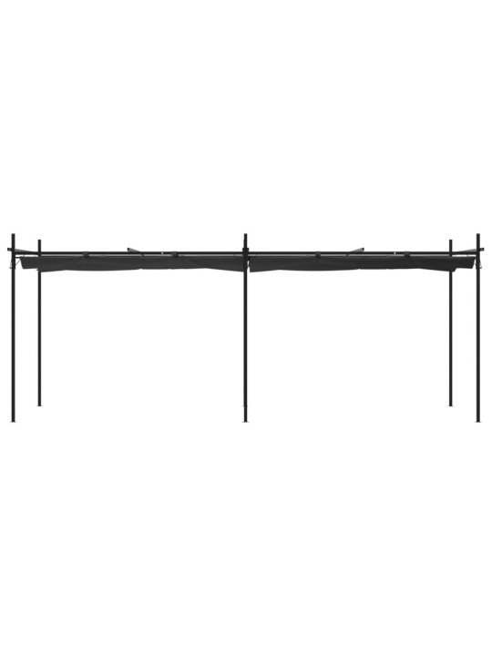 Pergola se zatahovací střechou antracitová 589 x 292 x 230 cm