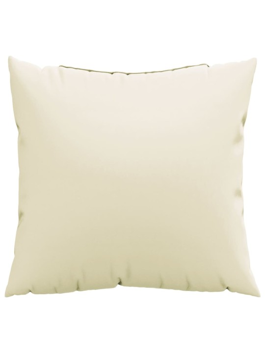 Polštáře na pohovku 4 ks krémové 40 x 40 cm textil
