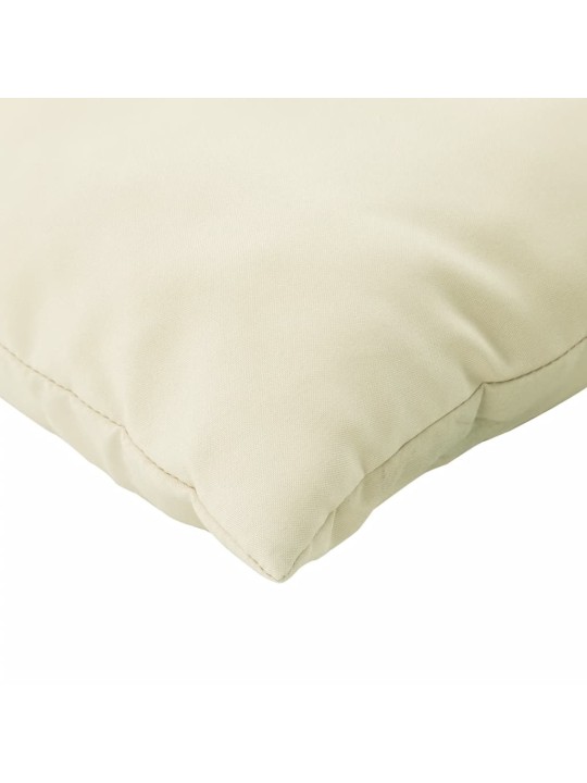 Polštáře na pohovku 4 ks krémové 40 x 40 cm textil