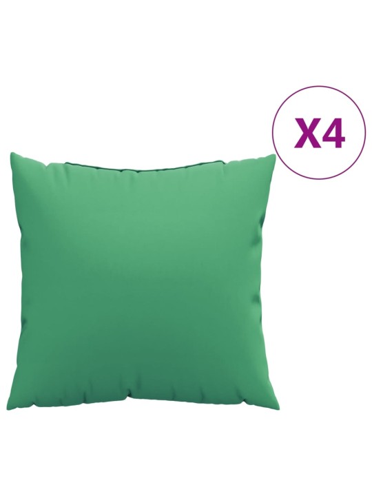 Polštáře na pohovku 4 ks zelené 40 x 40 cm textil