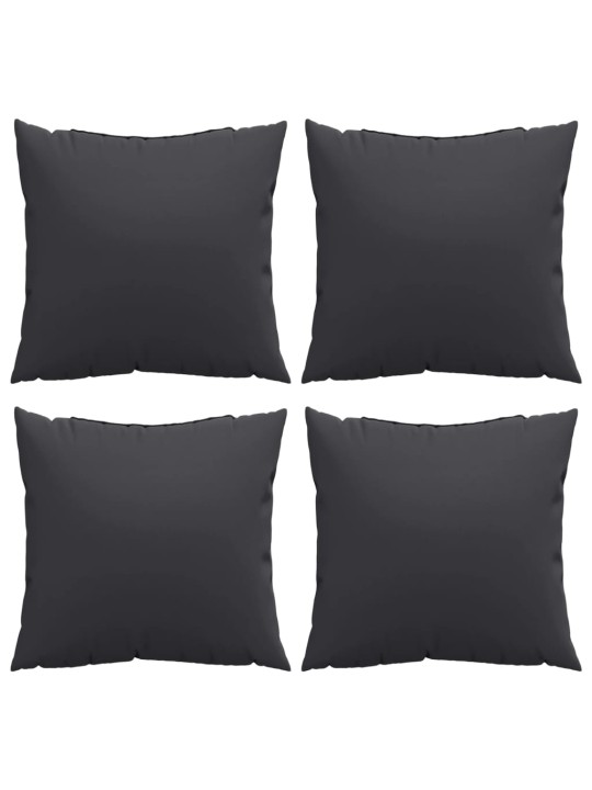Polštáře na pohovku 4 ks černé 40 x 40 cm textil