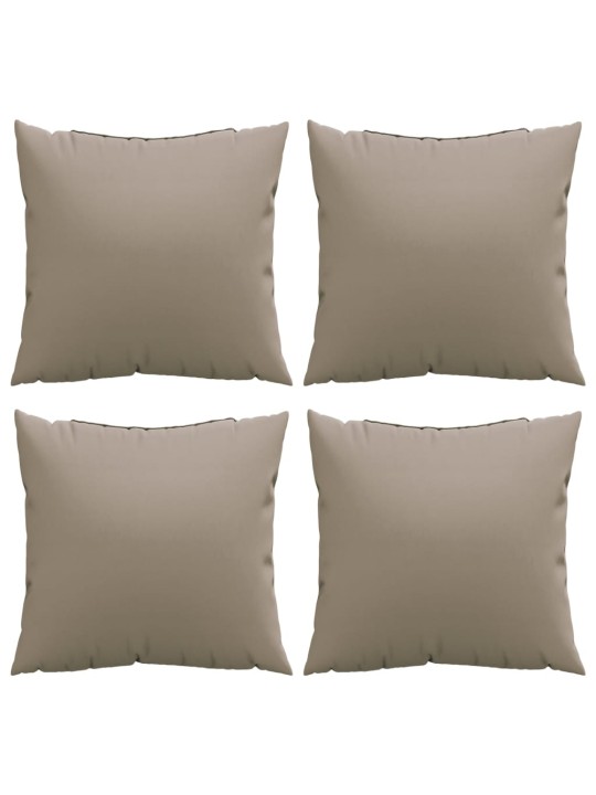 Polštáře na pohovku 4 ks taupe 40 x 40 cm textil