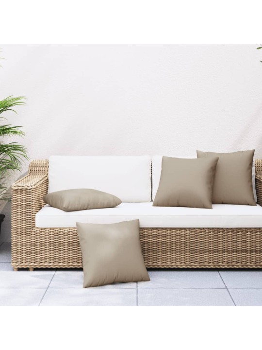 Polštáře na pohovku 4 ks taupe 40 x 40 cm textil
