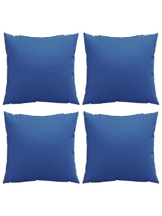 Polštáře na pohovku 4 ks královsky modré 40 x 40 cm textil