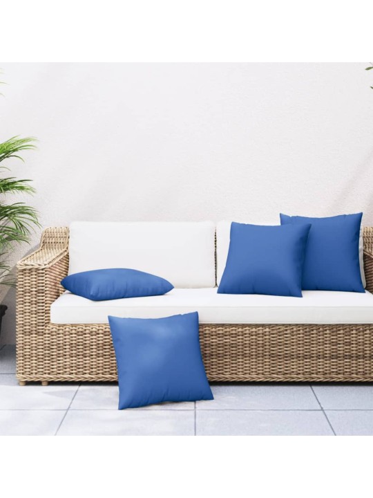 Polštáře na pohovku 4 ks královsky modré 40 x 40 cm textil
