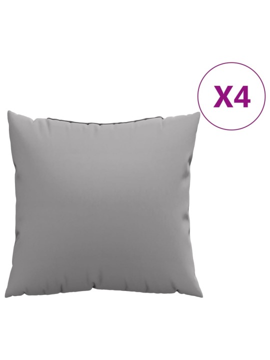Polštáře na pohovku 4 ks šedé 50 x 50 cm textil