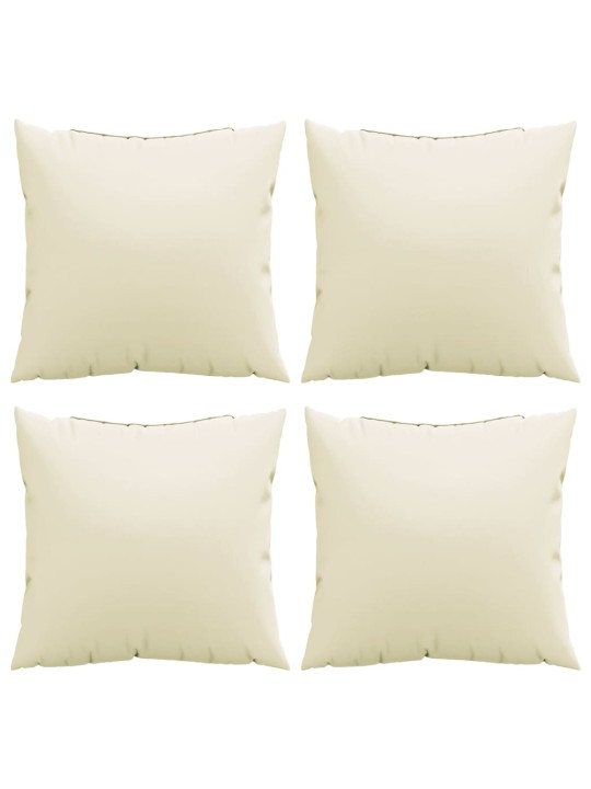 Polštáře na pohovku 4 ks krémové 50 x 50 cm textil