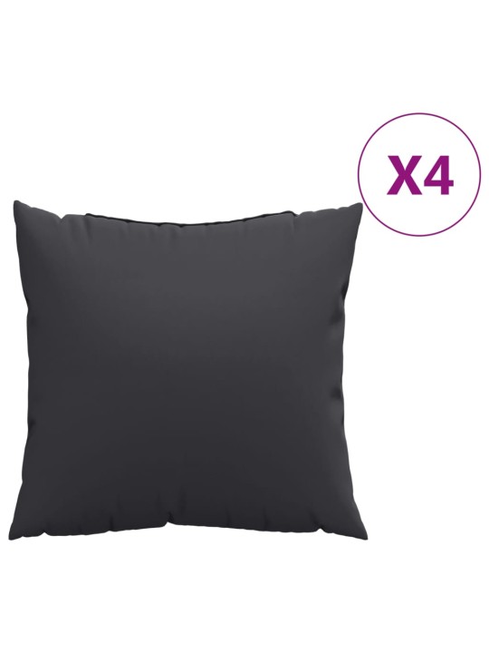 Polštáře na pohovku 4 ks černé 50 x 50 cm textil