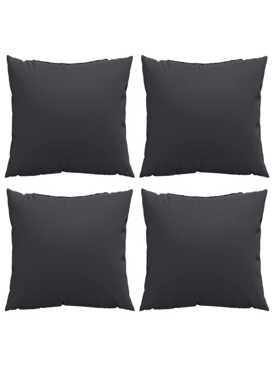 Polštáře na pohovku 4 ks černé 50 x 50 cm textil