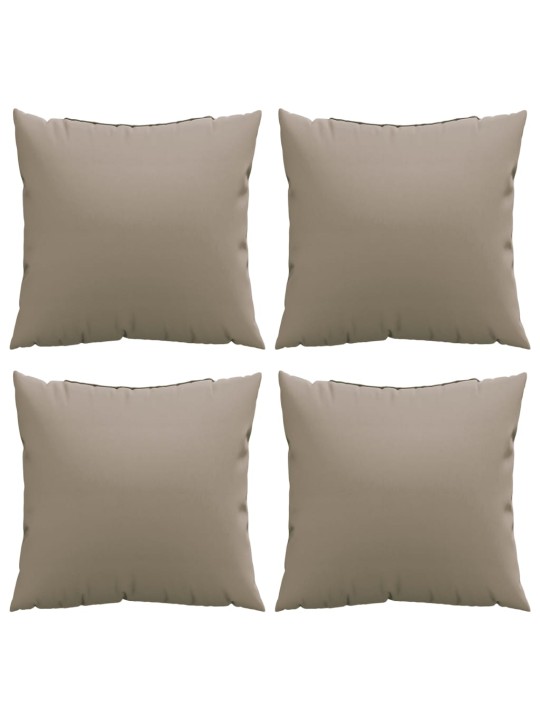 Polštáře na pohovku 4 ks taupe 50 x 50 cm textil