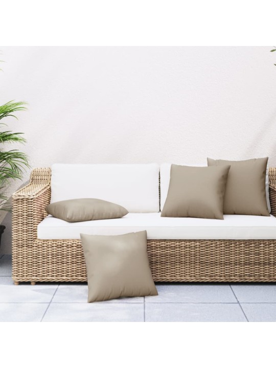 Polštáře na pohovku 4 ks taupe 50 x 50 cm textil