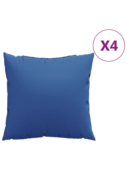 Polštáře na pohovku 4 ks královsky modré 50 x 50 cm textil