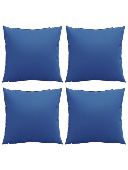 Polštáře na pohovku 4 ks královsky modré 50 x 50 cm textil