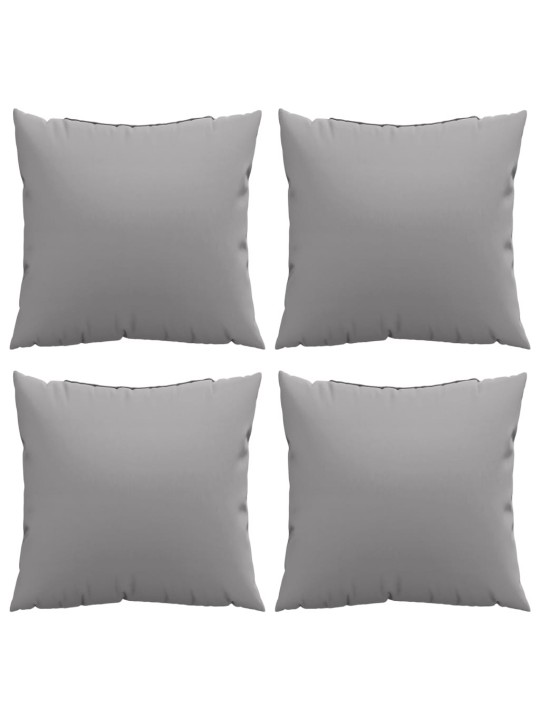 Polštáře na pohovku 4 ks šedé 60 x 60 cm textil