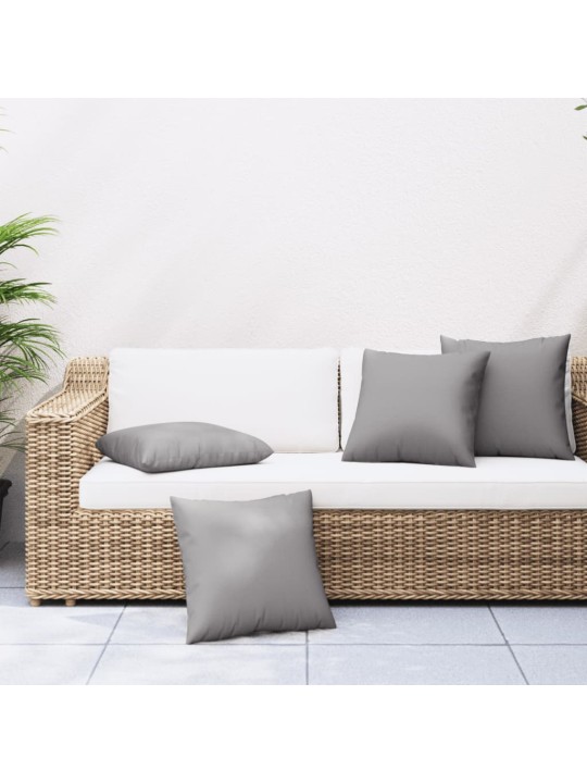 Polštáře na pohovku 4 ks šedé 60 x 60 cm textil