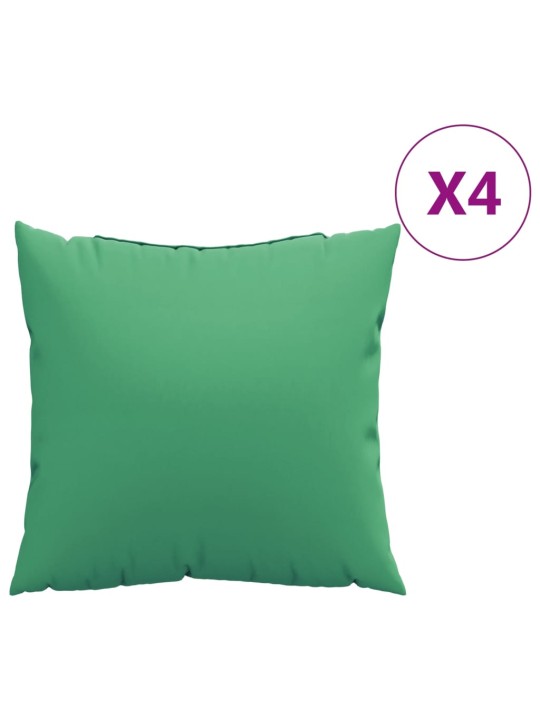 Polštáře na pohovku 4 ks zelené 60 x 60 cm textil