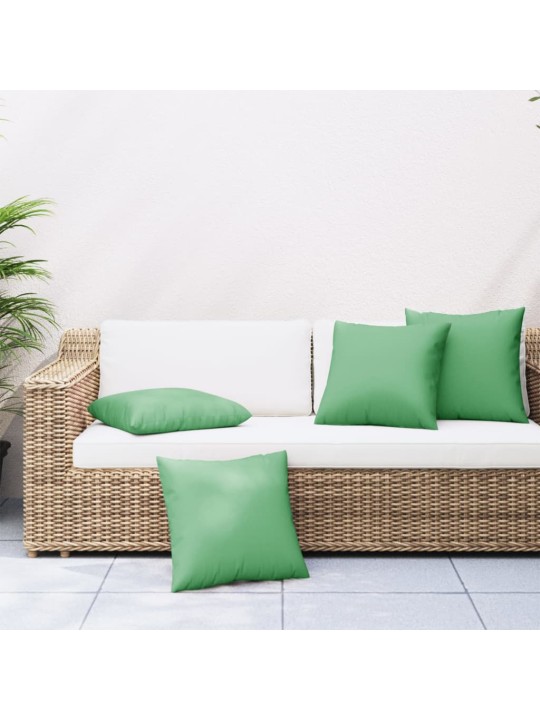 Polštáře na pohovku 4 ks zelené 60 x 60 cm textil