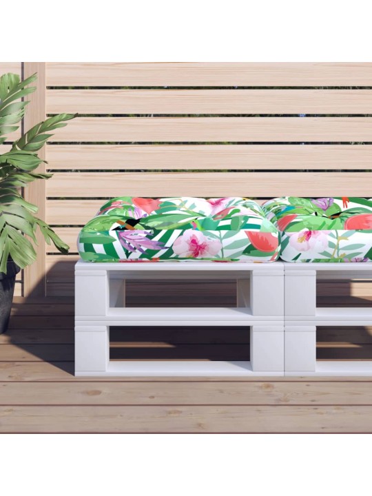 Poduška na palety vícebarevná 50 x 50 x 12 cm textil