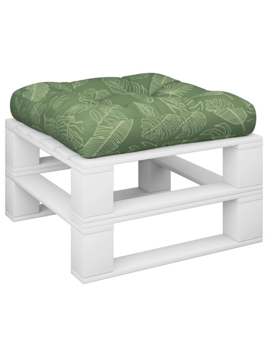 Poduška na palety vzor listů 50 x 50 x 12 cm textil