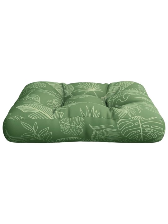 Poduška na palety vzor listů 50 x 50 x 12 cm textil
