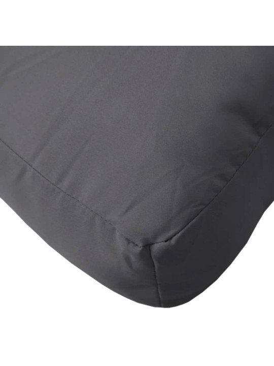 Poduška na palety šedá 60 x 60 x 12 cm textil