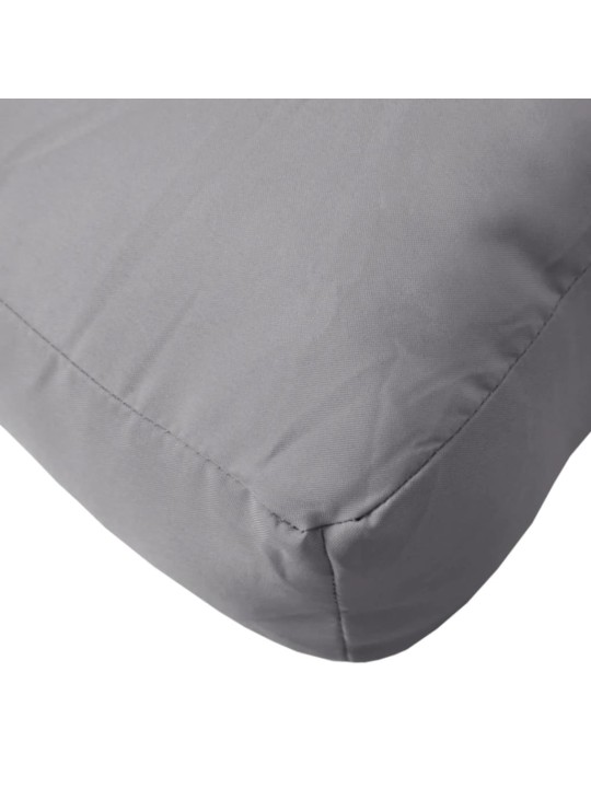 Poduška na palety šedá 60 x 60 x 12 cm textil