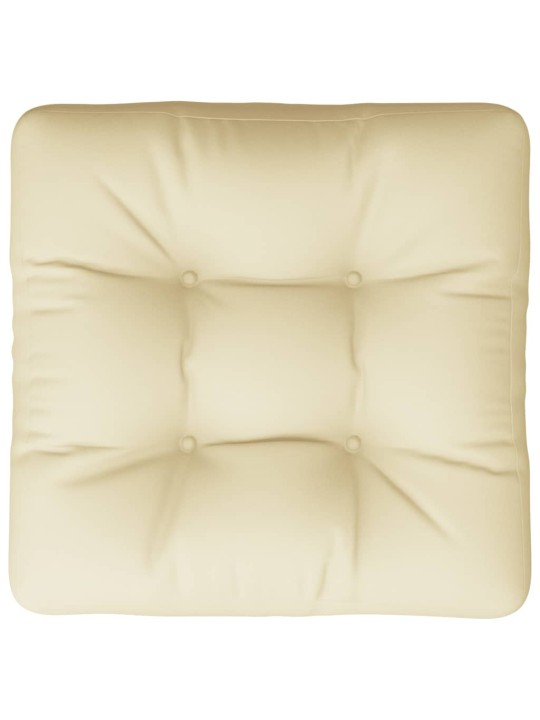 Poduška na palety krémová 60 x 60 x 12 cm textil