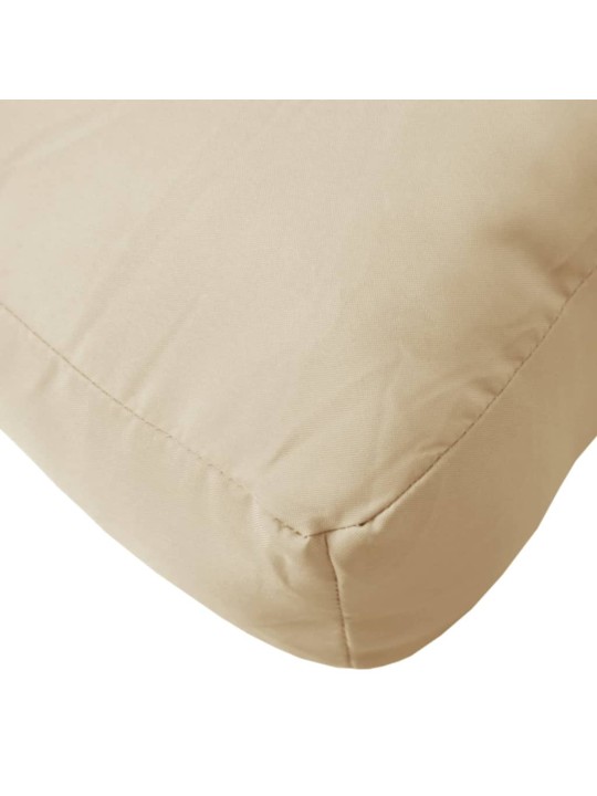 Poduška na palety béžová 60 x 60 x 12 cm textil