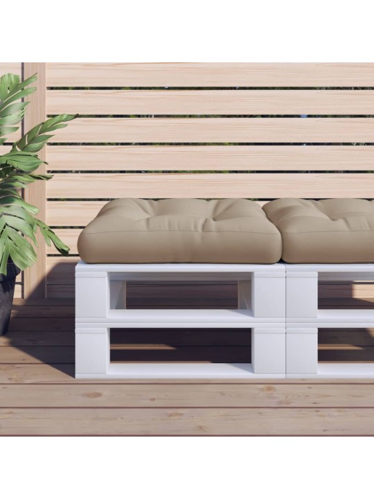Poduška na palety taupe 60 x 60 x 12 cm textil