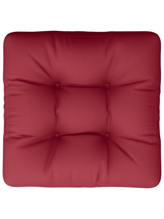 Poduška na palety vínová 60 x 60 x 12 cm textil